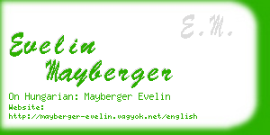 evelin mayberger business card